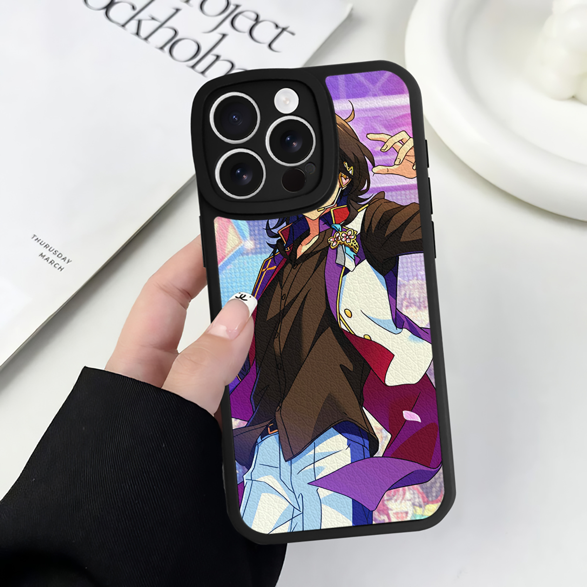 （画像用） あんさんぶるスターズ! Ensemble Stars 【iPhone 16シリーズ対応】シリコンスマホケース（レザー調） 材質：シリコン